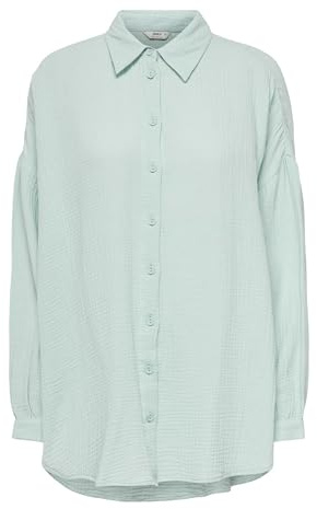 ONLY Damen ONLTHYRA Oversized Shirt NOOS WVN 15267998 ,Harbor Gray ,S