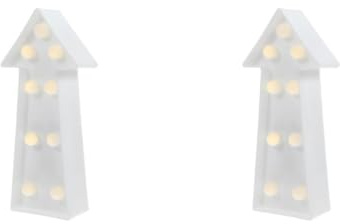 DOITOOL Decorazione Della Parete Del Segno Freccia Led A Batterie 7 Led 2 Pezzi Installazione A Parete O Su Tavolo Per La Camera Del Bambino Compleanno Natale Matrimonio