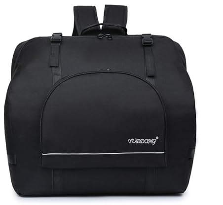 REIJAX Sac accordéon à Dos en Tissu Oxford pour accordéon Accordéon rembourré Valise Sac à Dos avec Bretelles Sac à Dos pour Accessoires Sac de Transport pour Instrument-Black||120 Bass