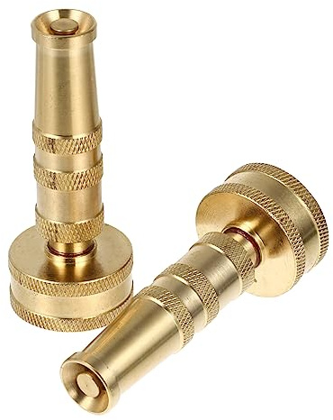 Milisten Buse de Tuyau Extérieur Réglable en Laiton Lot de 2 7,6 Cm Pulvérisateur pour Arrosage de Jardin Lavage de Voiture Embout de Tuyau Robuste pour Jardinage et Nettoyage
