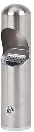 MOERGO Wandaschenbecher Für Draußen, Wandaschenbecher Für Draußen, Wand-Aschenbecher Edelstahl Outdoor Zigaretten-Aschenbecher Creative Public Smokeless Ash Tray Smoking Receptacles Abschließbar