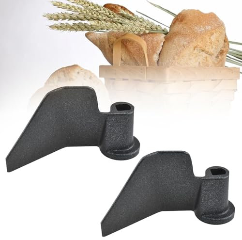 MARRTEUM 2 lame di ricambio per macchina del pane, in acciaio inox, antiaderente, per impastare, macchina per il pane, elettrodomestici da cucina (nero)