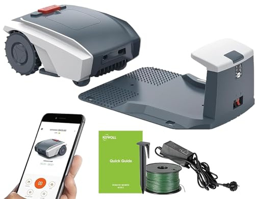 Fablestoryem Robot Tondeuse Intelligent 18-RM pour Pelouses Jusqu'à 1500M2 avec 30% de Pente, Ultra Silencieux, Contrôlé par Application Bluetooth, avec Navigation Précise et évitement d'obstacles