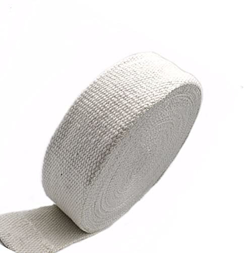 JINFEUGE Paño de Fibra Cerámica: Junta de Sellado Cuadrada Trenzada para Altas Temperaturas/80 * 3 * 1000Mm