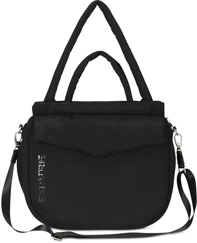 Expatrié Shopper Tasche Damen - Poppy - Puffer Bag aus Nylon - Handtasche im Pillow Design mit Reißverschluss für Uni Business Freizeit - Puffy Nylontasche Groß