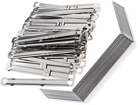 PLAFOPE 150stücke Metall-bindeclip Bindering Bindestreifen Befestigungen Buchbindematerialien Büro-bindekreise Ordnerklammern Schule