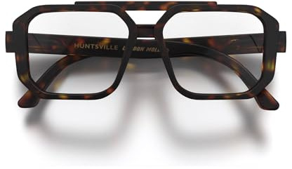 LONDON MOLE® Huntsville Lunettes de lecture | Liseurs carrés sympas | Unisex féminin masculin | Charnières à ressort