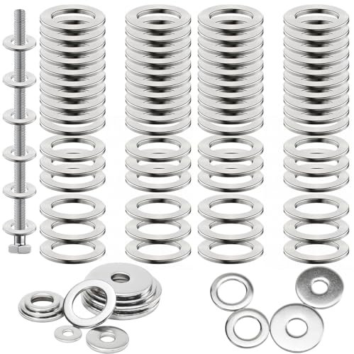 130 Stück Fitschenringe Zimmertüren Unterlegscheiben, Unterlegscheiben Türscharnier, Für Innentüren,Verhindert Metallverschleiß Und Reduziert Geräusche,Gibt 5 Verschiedene Größen M8 M10 M12 M14 M16.