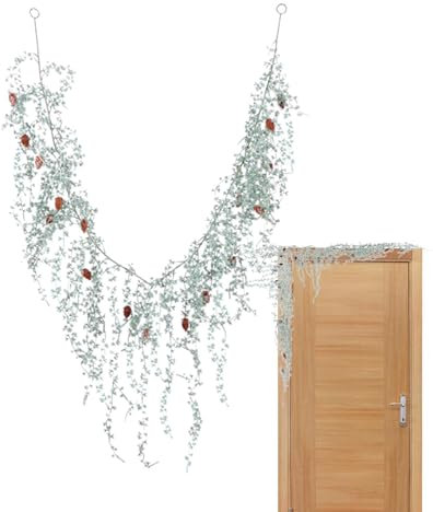 Guirlandes Vertes suspendues, Fausses suspendues – Vignes décoratives artificielles – Guirlande de Lierre de 5,91 m, Magnifique décoration pour Sapin de Noël, cheminée, Rampe d'escalier, Porte