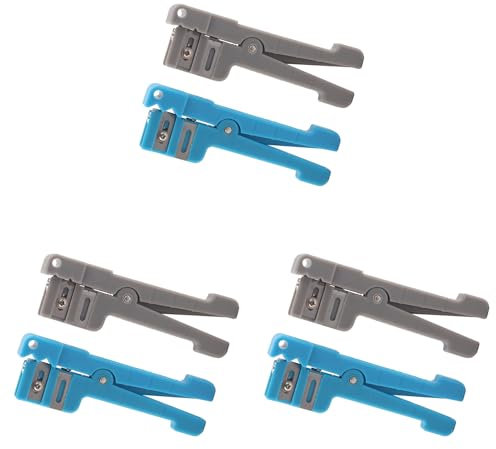 Eujgoov 45-163 45-162 Pelacables de Fibra óptica Herramienta Cortadora Peladora de Cables Coaxiales Herramienta Pelacables para Cables de Fibra óptica y Coaxiales