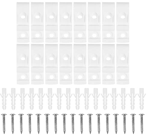 Unomor Blinds Roller Hook Set of 16 Adjustable Tensioner Clips for Vertical and Roman Shades Wall Mount Safety Features for Secure Installation