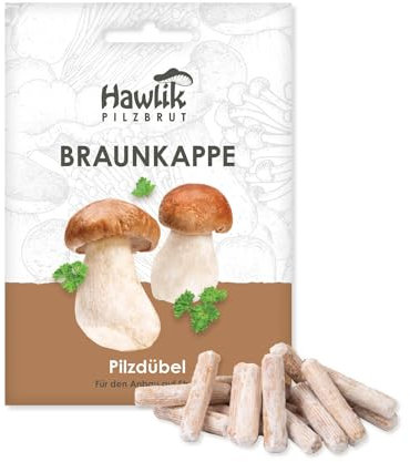 Hawlik Pilzbrut Stropharia rugosoannulata micelio – Facilissimo da coltivare in giardino – 20 pezzi – Stropharia rugosoannulata micelio – allevare funghi giganti in giardino