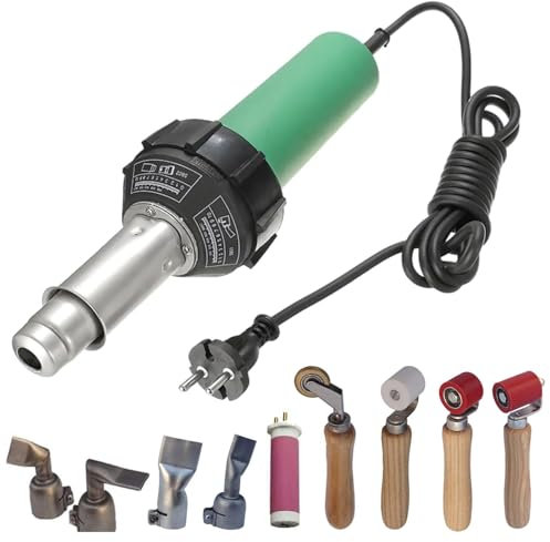 Pistola per saldatura ad aria calda per HDPE, 1600 W, pistola ad aria calda, pistola per saldatura ad aria, in PVC, barra in vinile, saldatrice ad aria calda, 30 ℃ - 700 ℃