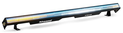 BeamZ STB448 - DMX LED Bar RGBWA mit Strobe, 64 DMX-Segmente, Lichtorgel Musikgesteuert, PowerCon Daisy Chain, 224 RGB LEDs, 112 Weiß/Amber, Partybar Bühnenlicht Lichtorgel DJ Lichttechnik
