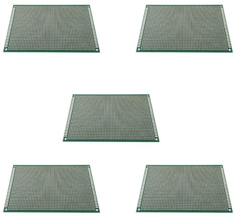 Confezione da 5 prototipi a doppio lato per circuito di saldatura, circuito di saldatura, sostituzione elettronica, scheda di prototipazione PCB