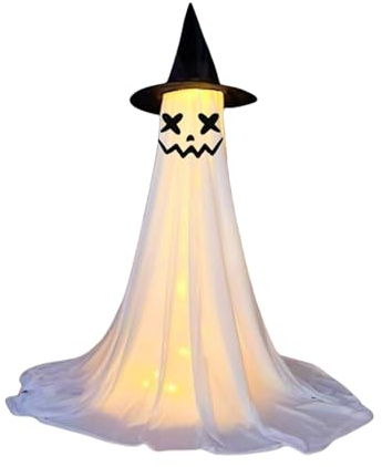 Asukohu Decorazione di Halloween 120 cm alto tessuto grande figura fantasma ornamento per feste in giardino centrotavola decorazione