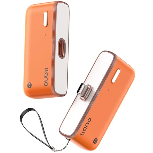 llano S850 Upgraded Type-C Wireless HDMI Transmitter and Receiver, 50M, Ultra 4K Decode Input 1080P@60Hz Output, Plug&Play 5G+2.4G and Audio for Phone/Tablet/Laptop/PC to Monitor/Projector/TV (Orange)