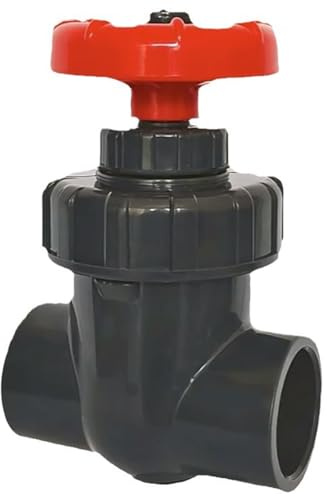 Vanne À Guillotine en UPVC - 25 mm/32 mm/40 mm | Contrôle Précis du Débit | Vanne d'eau en PVC for L'irrigation De Jardin, Les Aquariums Et L'hydroponie(Gray,Inner Diameter 32mm)