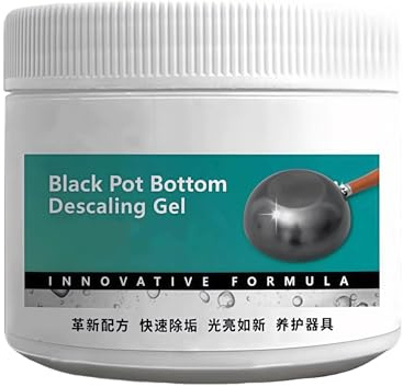 Limpiador de ollas de barro de algas, potente gel para eliminar manchas negras y grasa incrustada en acero inoxidable. Elimina eficazmente la suciedad y las manchas del fondo de las ollas.