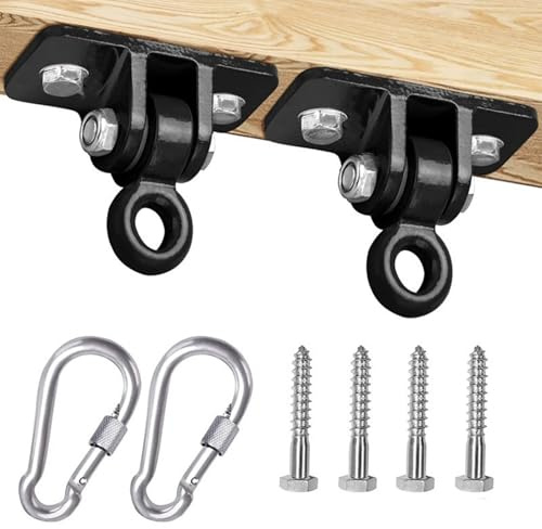 Kleiderbügel für Schaukel – 3,94 x 2,95 x 1,77 Zoll, 2 Stück, robuste Hängemattenhaken und | Montagezubehör für Spielplätze, Familiengärten, Campingplätze, Kindergarten