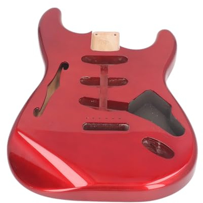 Yctze Alder Wood Electric Guitar Body with Glossy Finish and SSS Wiring for ST Customization Red (GSB12ST Red)
