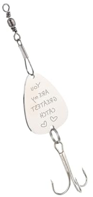 TOYANDONA Personalisierter Angelhaken Schlüsselanhänger You Are My Greatest Catch Geschenk für Angler Männer Frauen Langlebiger Edelstahl Schmuck für Geburtstag Valentinstag Weihnachten
