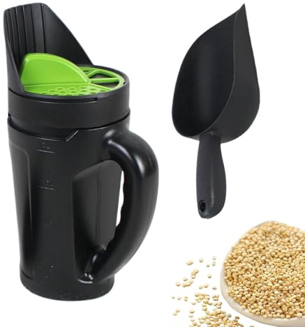 Distributeur de fondant la neige – Réservoir à secouer d'une grande capacité de 2,5 l, outil d'épandage à débit variable | Design moderne créatif, applicateur à granulés pratique et respectueux de