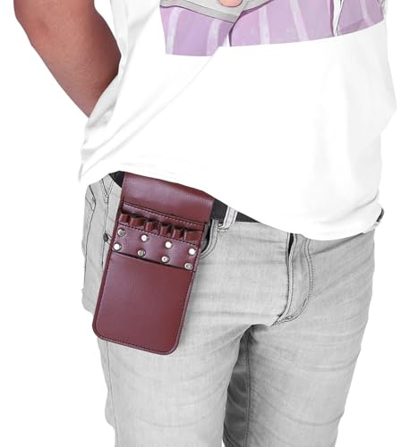 HEEPDD Carcaj de Bolsillo Portátil, Carcaj de Cintura de Cuero PU para Flechas, Bolsa de de Fibra Ligera para Tiro con y Caza Al Aire