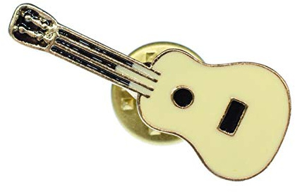 Miniblings Gitarre Brosche Pin Anstecker Instrument Musik MINI | Statement am Revers, montiert in Berlin, mit Westerngitarre