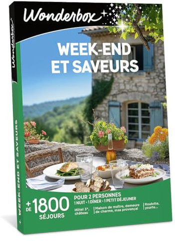 WONDERBOX - Week-End Et Saveurs - Coffret Cadeau - Idée Cadeau Séjours