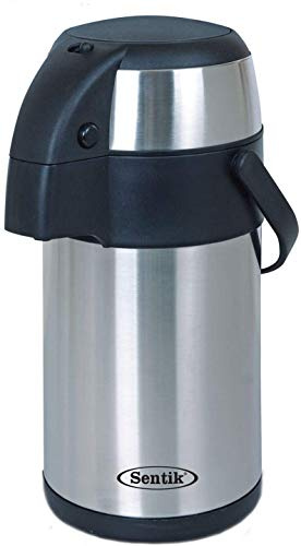 Stainless Steel Unbreakable Pump Action Airpot Tea Coffee Thermos Flask Storage