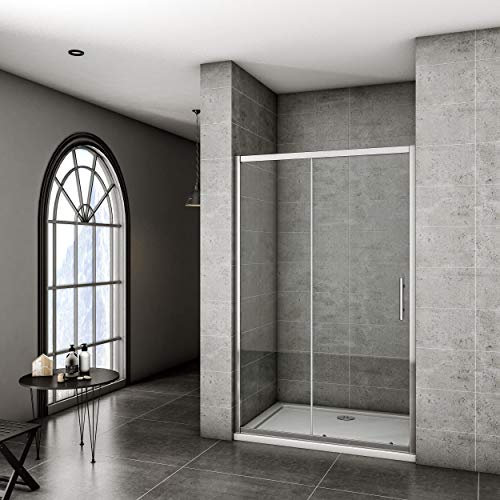 1500mm Sliding Shower Door Modern Bathroom Shower Enclosure Cubicles with 1500x700mm Shower Tray