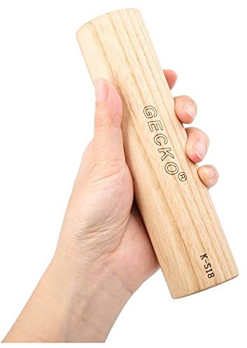 GECKO Maracas Sand Hammer Percussion Shaker Instrument, Wooden Natural Maraca for Music Lovers, Used in Live Performances and Concerts, Suitable for Kahun Drummers, Guitarists and Singers