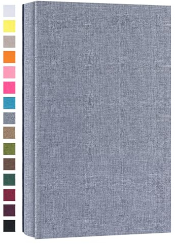 potricher Photo Album for 4x6 300 Horizontal Pockets Linen Cover Small Capacity Picture Book for Family Wedding Baby and Anniversary (Gray)