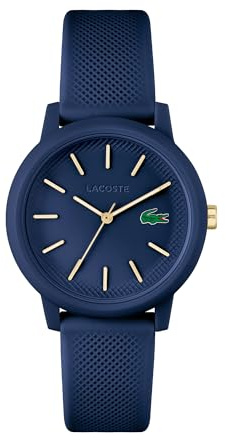 Lacoste Analog Quarzuhr für Damen Kollektion LACOSTE.12.12 mit Marinblaues Silikonarmband - 2001271