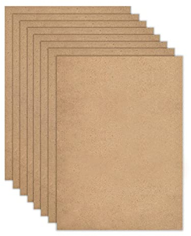 TSKDKIT A5 MDF Wood Boards for Crafts 4mm Medium Density Fiberboard Wooden Sheet Replacements, MDF Sheet for Laser Engraving, Painting and Decor, Cheaper Than Canvas Paper Board(8pcs, 21 x 15cm)