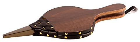 Hammer & Tongs Fireplace Dark Wood Bellows - Traditional Fire Blower with Leather Effect Lung and Brass Rivets - Rustic Wooden Hand Bellow for Log Burners, Wood Stoves