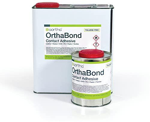 OrthaBond Contact Adhesive | 5 Litre | All Purpose Glue ideal for leather, rubber, foams and plastic | Contact cement used professionally