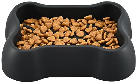 SWZYOR Slow Feeder Dog Bowl,Slow Down Feed Cat Feeding Bowl,Pet Fun Puzzle Feeder,Non Skid Bloat Stop Feeding Bowl for Dogs/Cats/Pets (Black)