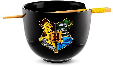 Harry Potter Hogwarts Crest 20-Ounce Ramen Bowl and Chopstick Set