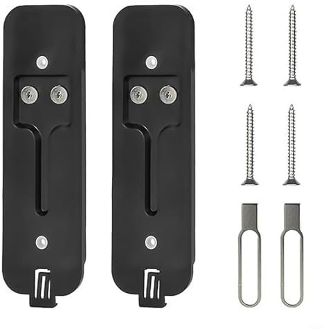Replacement Mount Bracket Back Plate Mounting Plate Bracket Kit for Video Doorbell (Black)