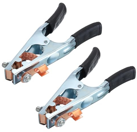 sourcing map 500A Welding Ground Clamp, Iron A-Shape Welding Machine Grounding Clamp Earth Ground Cable Wire Grip Clip for Welding Machine2 Pack of