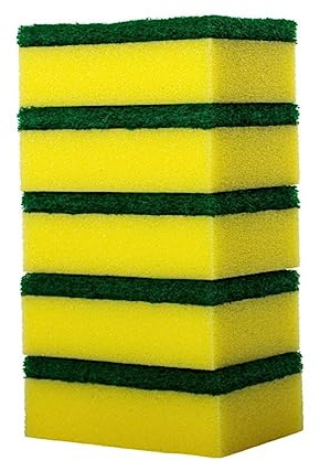 PartyKindom 20pcs Kichen Cleaning Sponge Dishwashing Sponge Block Non-Slip Feature Scrub for Dishes Refill