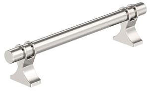 Amerock Davenport BP36606PN - Tirador de gabinete de níquel pulido de centro a centro de 5-1/16 pulgadas (128 mm) | Herrajes para gabinetes de cocina | Herrajes para muebles | Asa de cajón