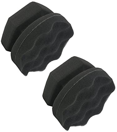 iplusmile 2pcs Wave Pattern Handy Waxing Sponge Car Tire Polish Sponge High Fit for Vehicle Waxing Polish Use