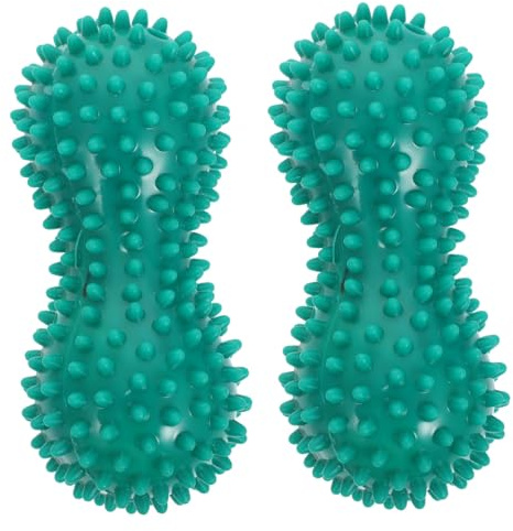 Palline per Massaggio ai Piedi a Forma di Arachide 2 Pezzi | Pvc Verde, per Braccia e Yoga, Leggero e Facile da Portare, in Confezione da 2