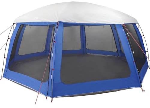 vidaXL Poolzelt mit abnehmbarem Überzelt Netzwänden Azurblau 690x690cm