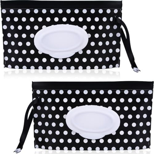 COYUN 2 pezzi Borsa per salviette umidificate per bambini Scatola per salviette umidificate in viaggio, borsa riutilizzabile Contenitore per salviette umidificate per viaggi, casa