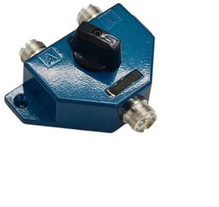 CA201 Koaxial Antennenumschalter 2 Positionen, 1.8-600 MHz Manueller Antennenverteiler UHF Buchse SO239 mit 50dB Isolation und 1kW Leistung für Amateurfunk und Basisstationen