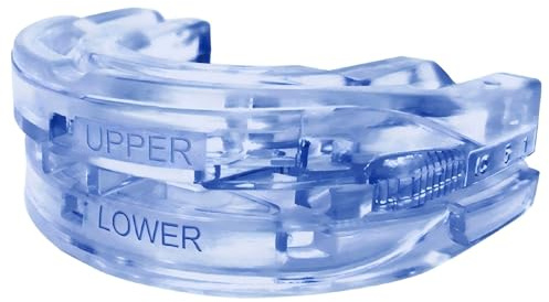 DOHUG Orthese Anti-Ronflement Silicone RÉGLABLE - Gouttière Anti-Ronflement & Bruxisme - Efficace Hommes/Femmes - Puissant, Adaptable, Sécurité Dentaire (Azur)